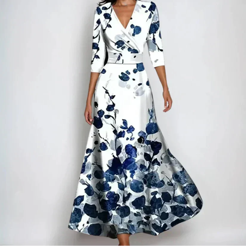 Floral Dress for Women Elegant Wrap Design Comfortable