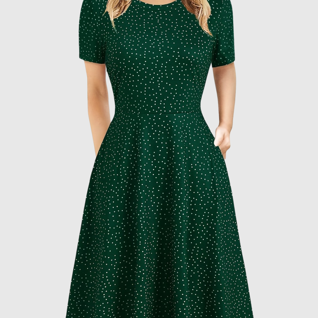 Women's A-Line Dress with Pockets & Flared Skirt