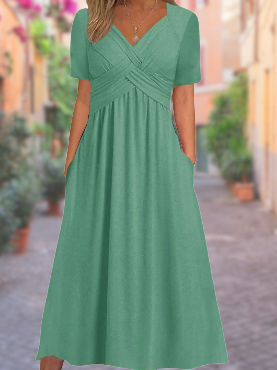 Dress for Women | V-Neck Breathable Tummy-Covering