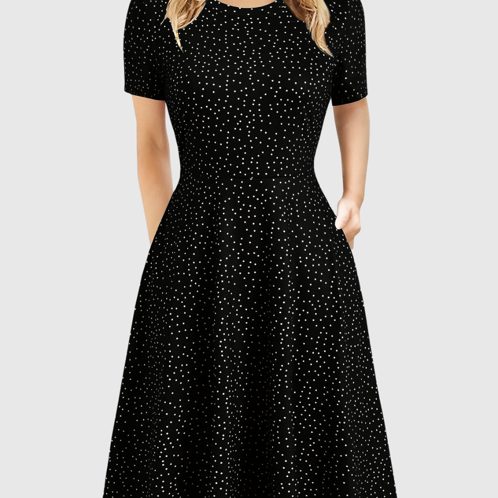Women's A-Line Dress with Pockets & Flared Skirt