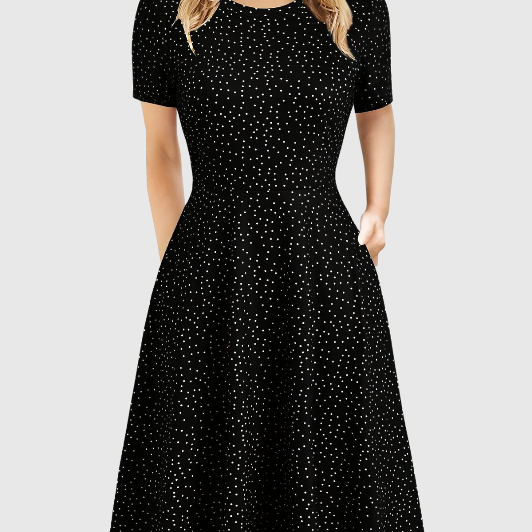Women's A-Line Dress with Pockets & Flared Skirt