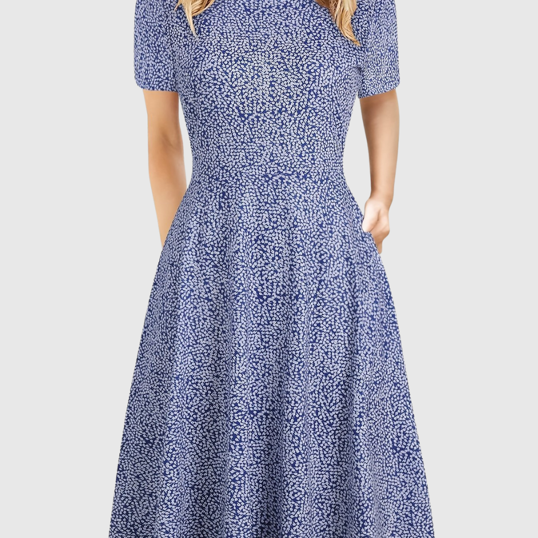 Women's A-Line Dress with Pockets & Flared Skirt