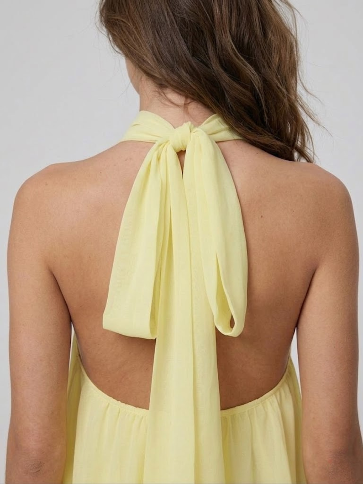 Women's Mini Dress High Halter Neck Ruffle Tiered