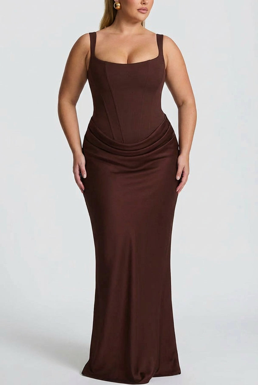 Maxi Dress for Women Square Neck Elegant Flowy