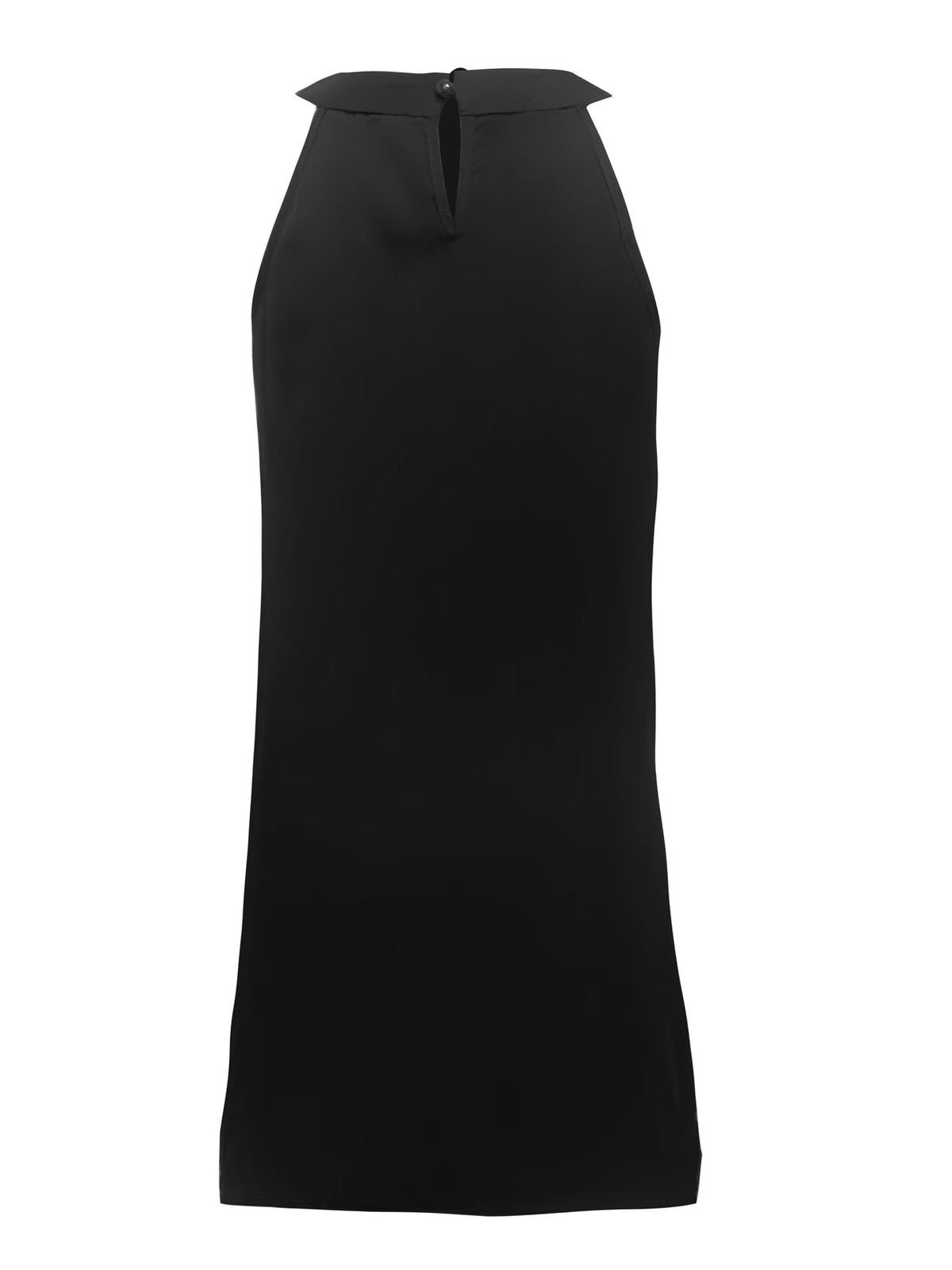Dress Women Sleeveless Tucked Relaxed Fit Black