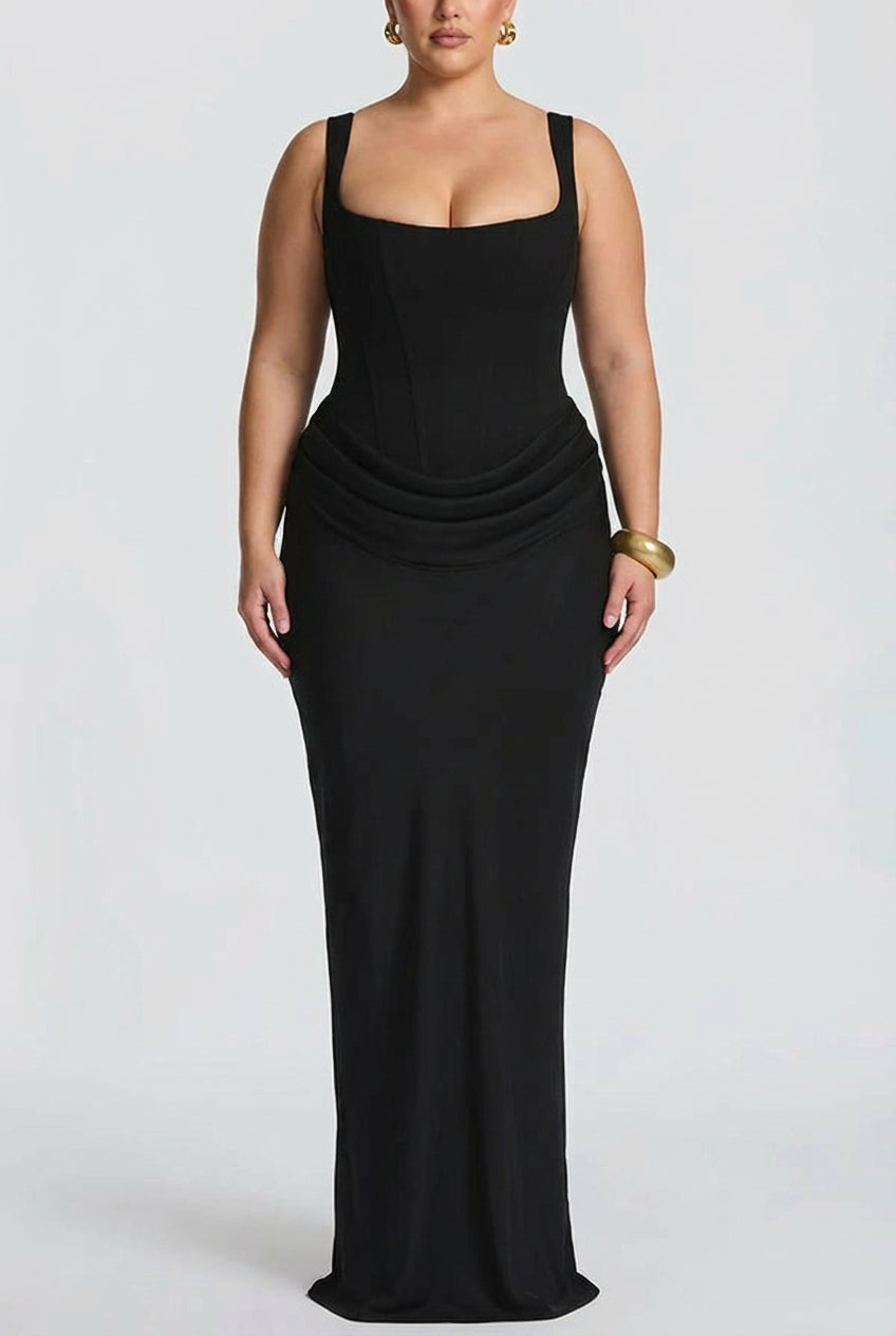 Maxi Dress for Women Square Neck Elegant Flowy