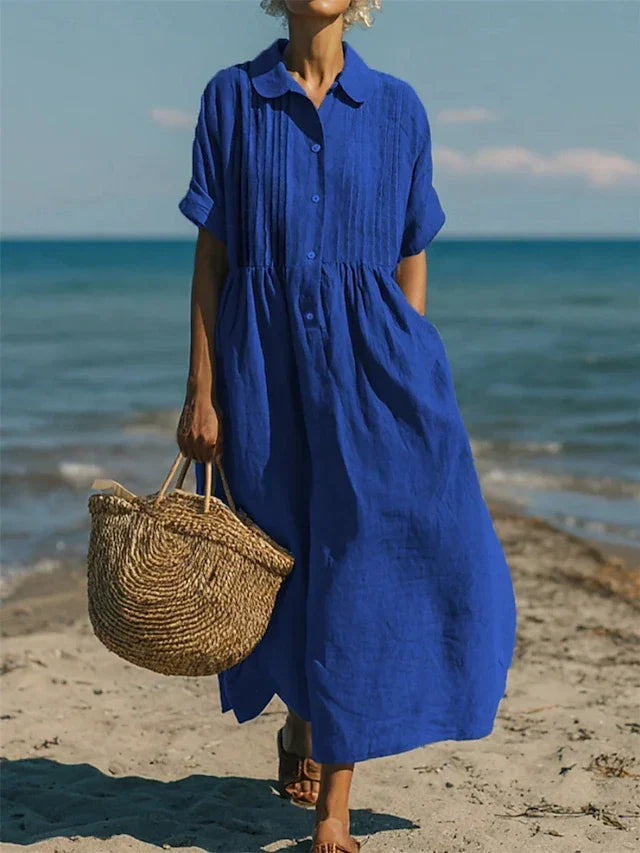 Cotton Shirt Dress for Women Breathable Everyday Wear