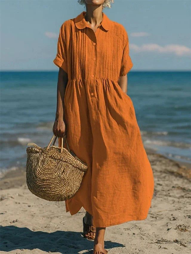 Cotton Shirt Dress for Women Breathable Everyday Wear