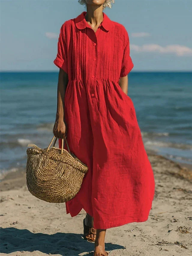 Cotton Shirt Dress for Women Breathable Everyday Wear
