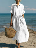 Cotton Shirt Dress for Women Breathable Everyday Wear