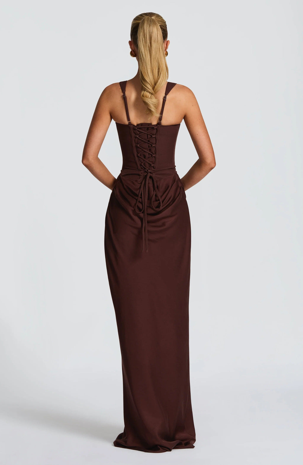 Women's Bodycon Maxi Dress Corset Inspired Draped Skirt