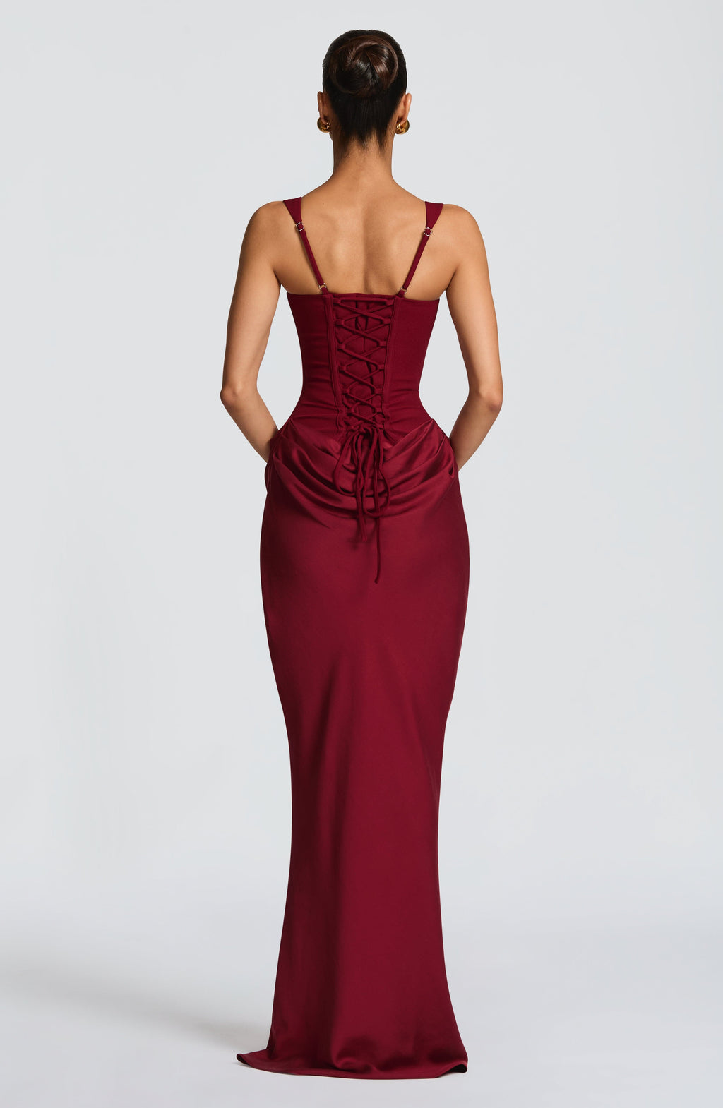 Women's Bodycon Maxi Dress Corset Inspired Draped Skirt