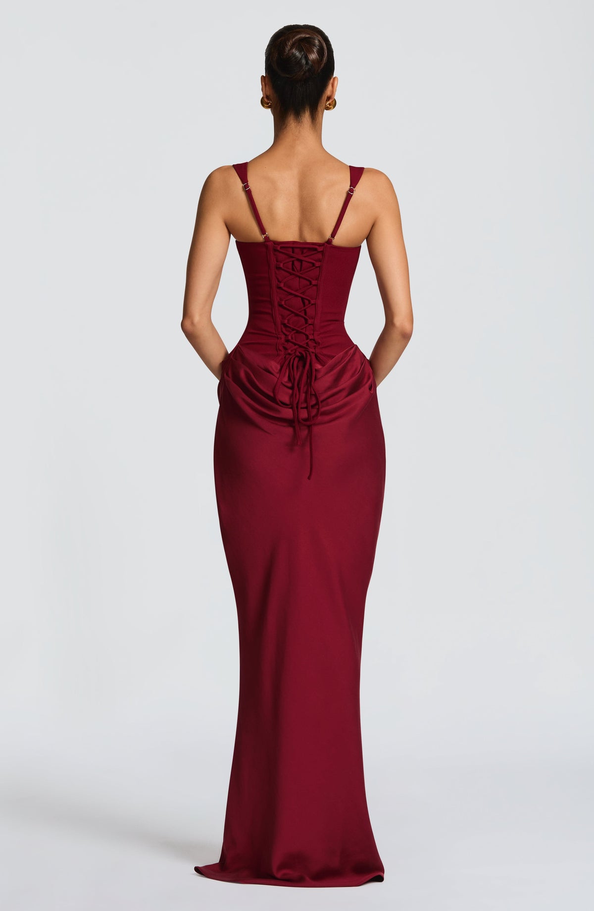 Women's Bodycon Maxi Dress Corset Inspired Draped Skirt