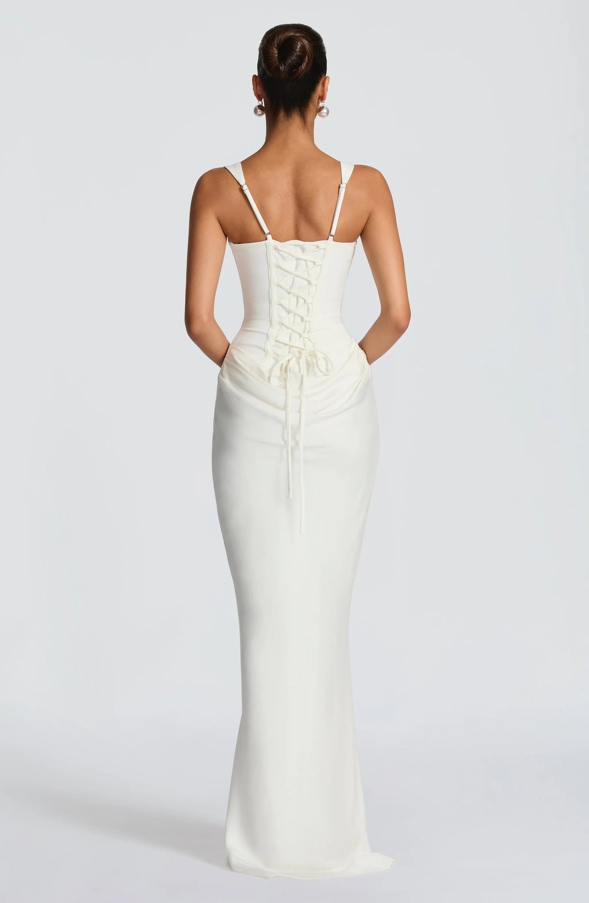 Women's Bodycon Maxi Dress Corset Inspired Draped Skirt