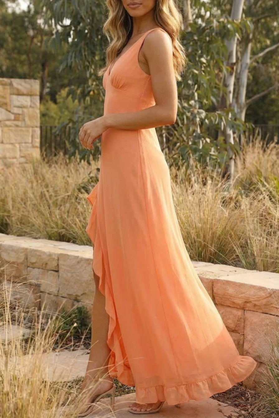 Maxi Dress Women's V-Neck Flowing Summer Vacation