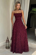 Dress for Women Floral Jacquard Maxi Sleeveless