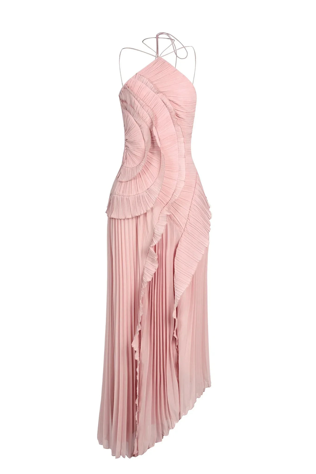 Women's Pleated Ruffle Maxi Dress for Weddings & Events