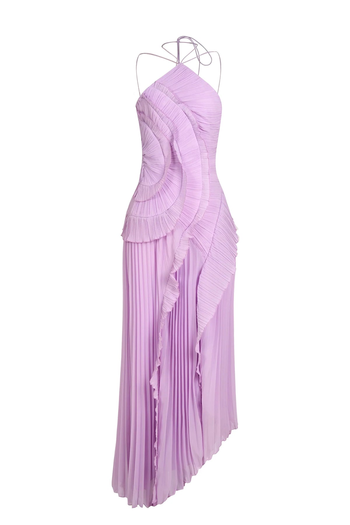 Women's Pleated Ruffle Maxi Dress for Weddings & Events