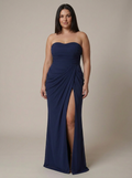 Maxi Dress for Women with Corset Bodice & Thigh Split