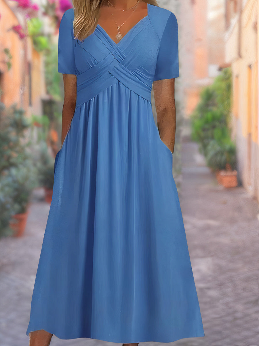 Dress for Women | V-Neck Breathable Tummy-Covering