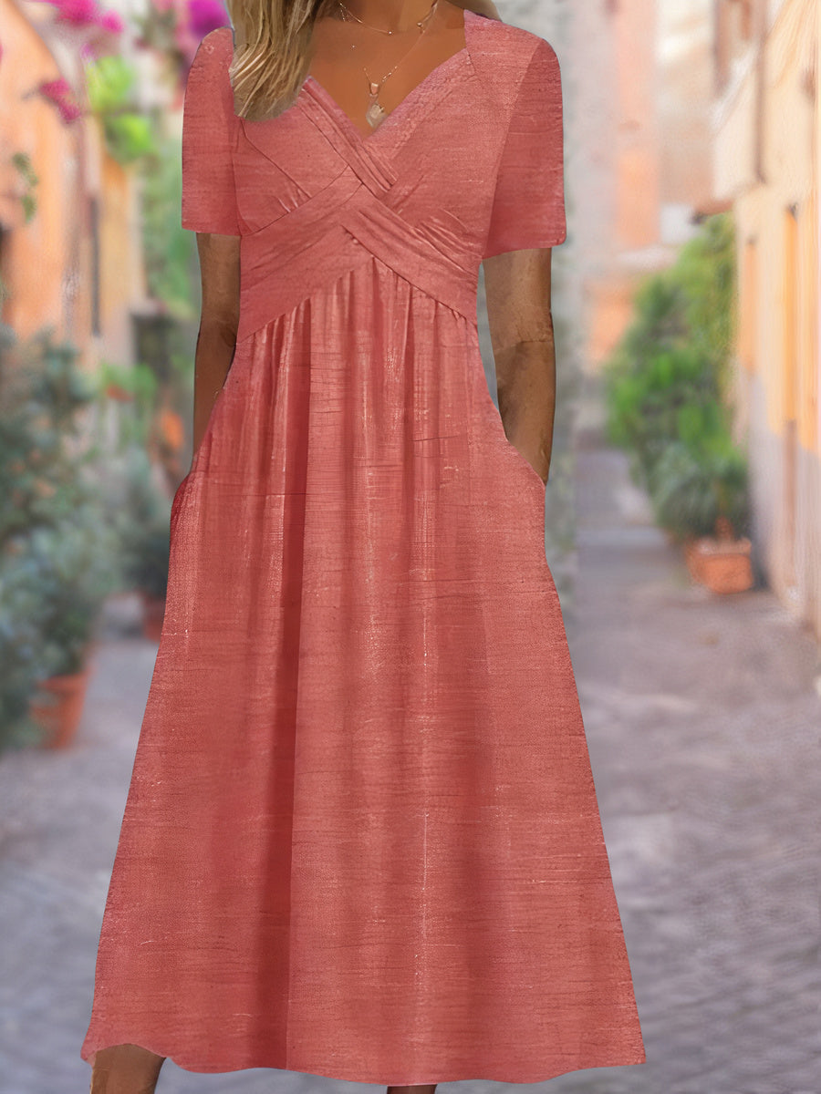 Dress for Women | V-Neck Breathable Tummy-Covering
