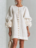 Dress for Women Sculptural Rose Cuffs Lightweight