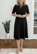 Women's A-Line Dress with Pockets & Flared Skirt
