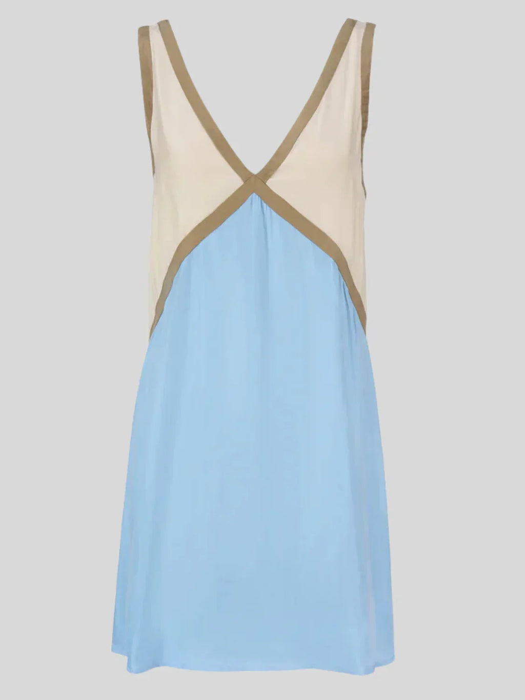 Mini Dress Women Contrasting Plunging Back Summer