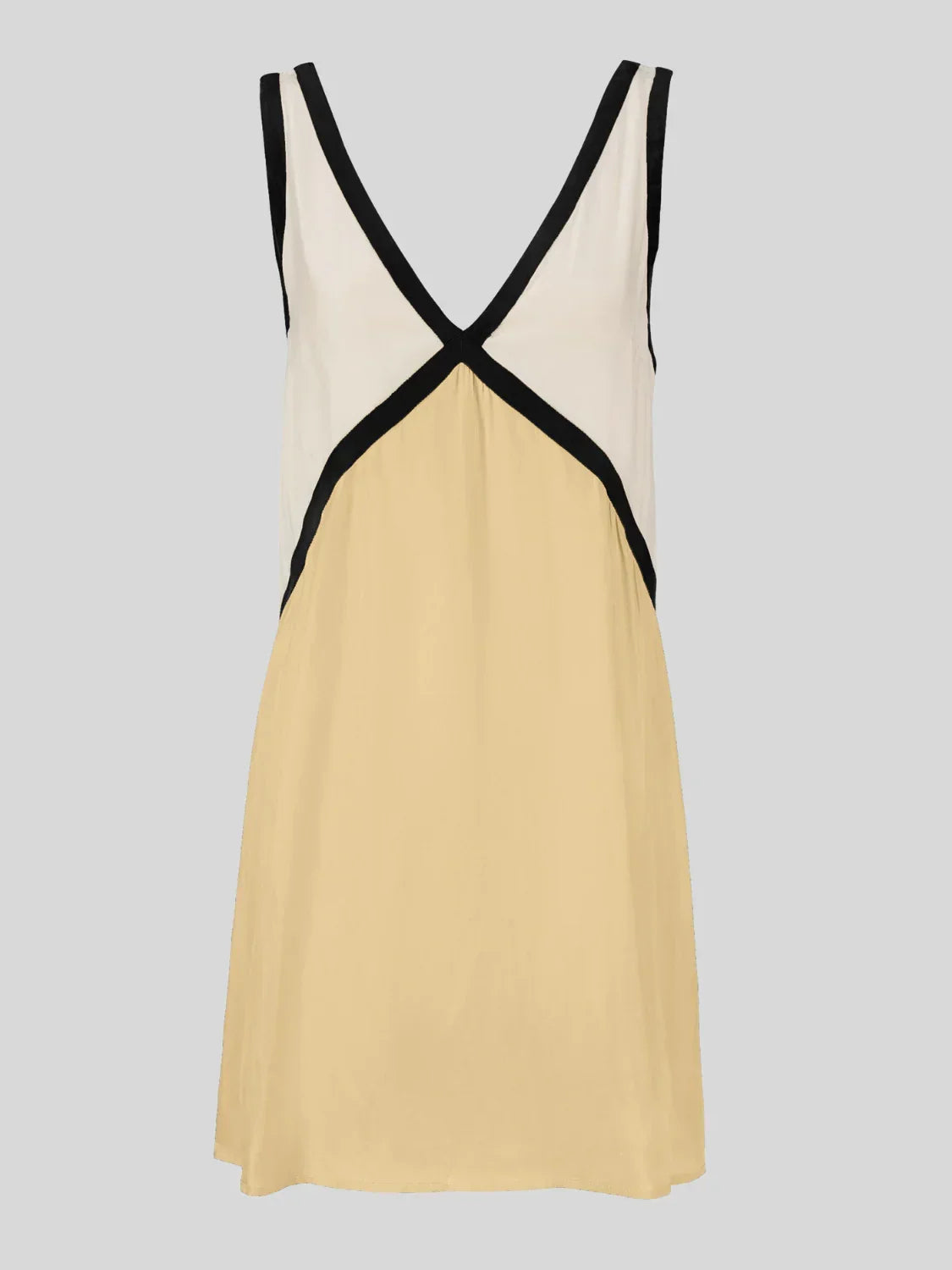 Mini Dress Women Contrasting Plunging Back Summer