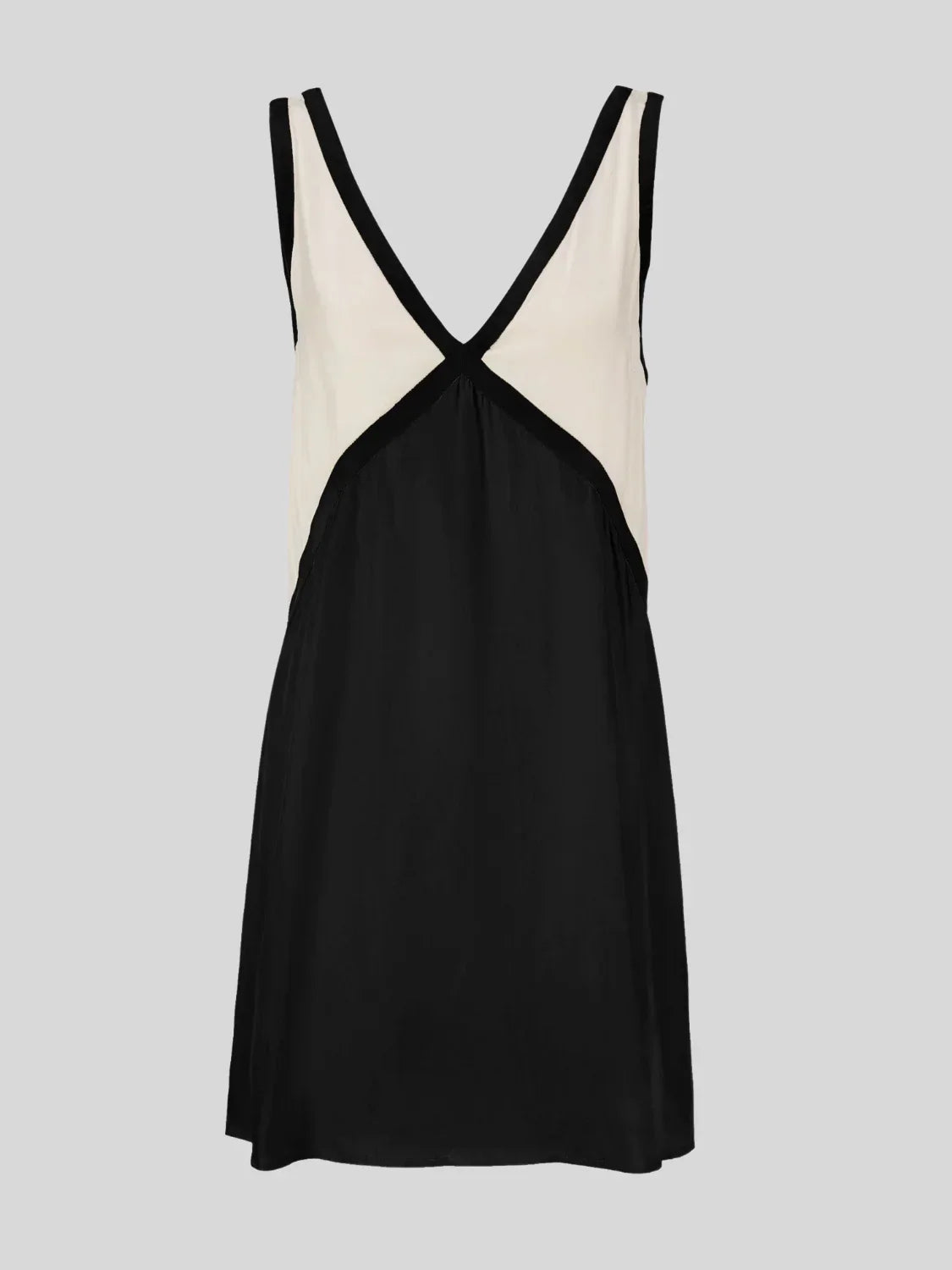Mini Dress Women Contrasting Plunging Back Summer