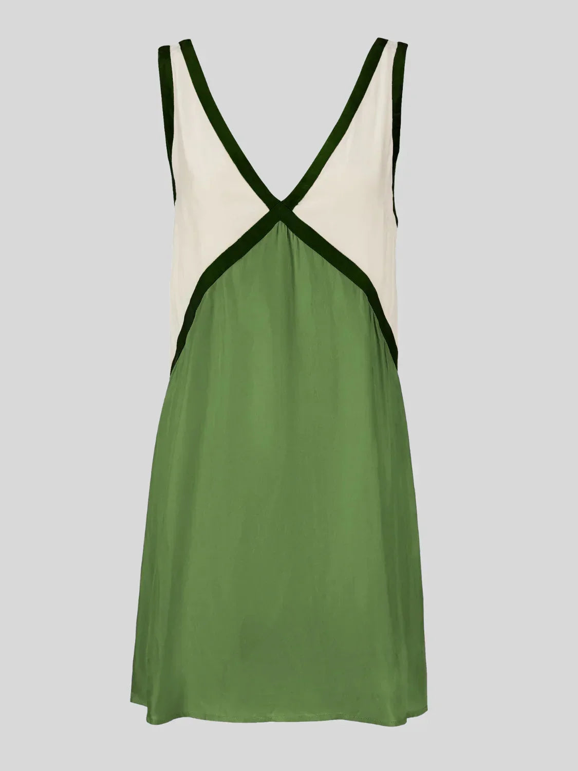 Mini Dress Women Contrasting Plunging Back Summer