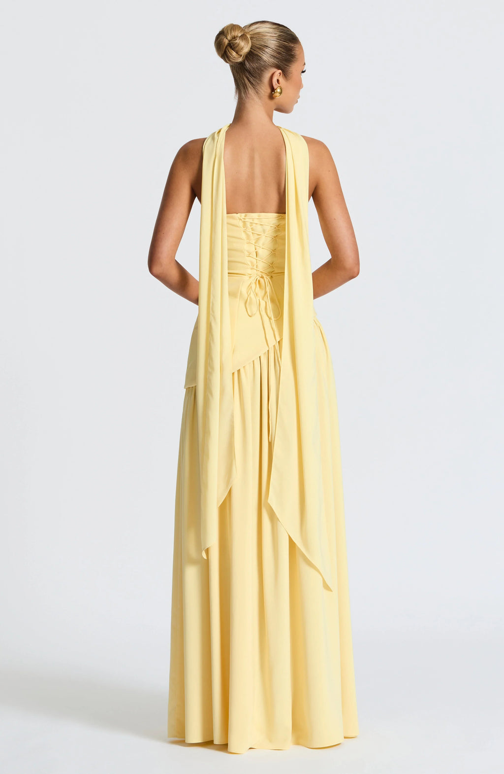 Maxi Dress Women Corset Bodice High Slit Formal