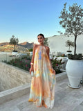 Women's Maxi Dress Printed Backless Summer Elegance